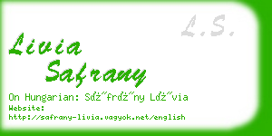 livia safrany business card